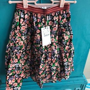 Brand New Zara Floral Midi Skirt